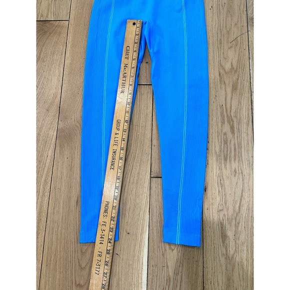 GYMSHARK ULTRA Seamless Blue Leggings Women’s Medium - Picture 6 of 9